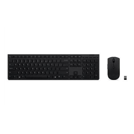 Lenovo | Professional Wireless Rechargeable Keyboard and Mouse Combo US Euro | Keyboard and Mouse Set | Wireless | Mouse include